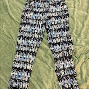 Lilly Pulitzer Blue and Black Patterned Joggers